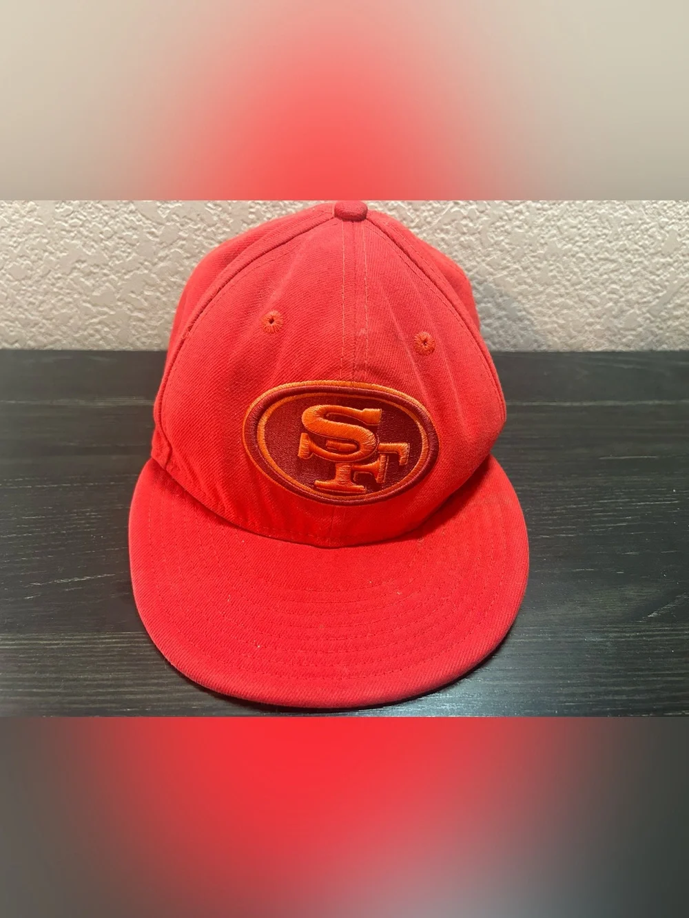 New Era 49ers Fitted Hat Coral 7 5/8